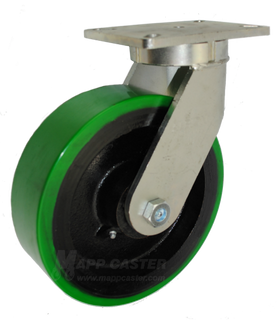 P7110301601-EX: 10" x 3" EX Polyurethane on Iron Wheel Swivel Caster