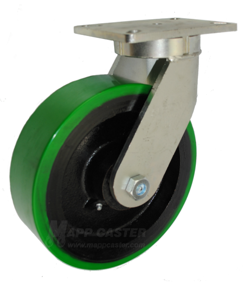 P7110301601-EX: 10" x 3" EX Polyurethane on Iron Wheel Swivel Caster