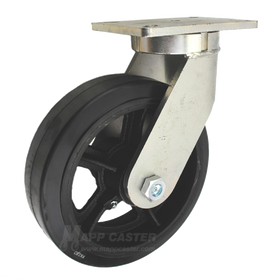 P7110301701 - 10" x 3" Rubber on Iron Wheel Swivel Caster