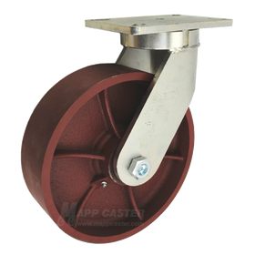 10" x 3" Ductile Steel Wheel Swivel Caster - Part# P7110301171