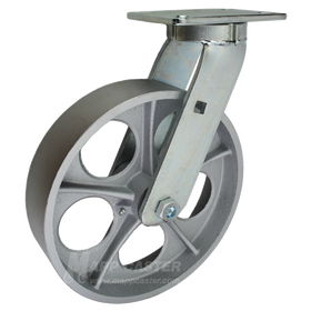 12" x 3" Cast Iron Wheel Swivel Caster - Part # P7112301101