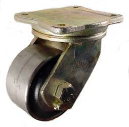 6" x 3" Forged Steel Wheel P80 Swivel Caster - 8000 Lbs Capacity