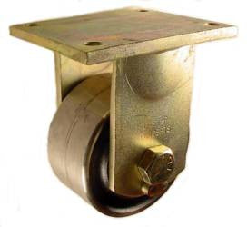 6" x 3" Forged Steel Wheel P80 Rigid Caster - 7200 Lbs Capacity