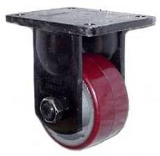 6" x 3" EX Polyurethane on Iron Wheel P80 Rigid Caster - 3,000 Lbs Capacity