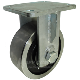 8" x 3" Forged Steel Wheel P80 Rigid Caster - 8,000 Lbs Capacity