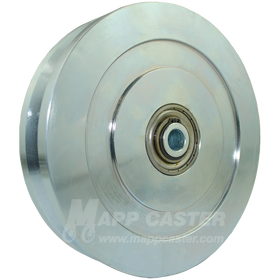 8" x 1-3/4" Solid Steel V-Groove Wheel - 8,000 Lbs Capacity