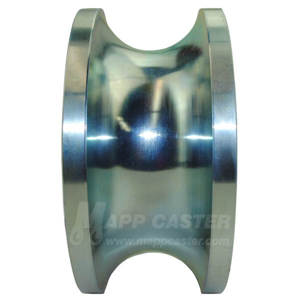 5" x 2-5/16" U-Groove Forged Wheel Rigid Caster with 6-1/4" x 4-1/2" Top Plate - 2000 Lbs Capacity