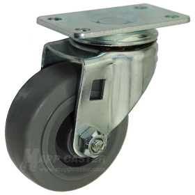 2" x 13/16" Thermoplastic Rubber Wheel Swivel Caster - 80 Lbs Capacity