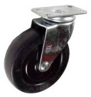 3" x 13/16" Soft Rubber Wheel Swivel Caster - 100 Lbs Capacity