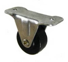 Q401201PLY - Low Profile Polyurethane Wheel Rigid Caster - 30 Lbs Capacity
