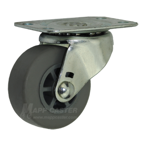 2" X 15/16" Thermoplastic Rubber wheel Swivel Caster - 90 Lbs Capacity