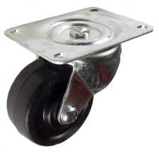 Q403001SR | 3" Soft Rubber Wheel Swivel Caster with 175 Lbs Capacity