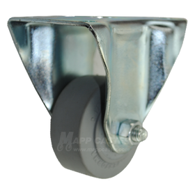 2-1/2" x 1-1/4" Thermoplastic Rubber Rigid Caster - 140 Lbs Capacity