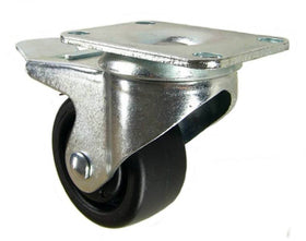 3" x 1-1/4" Heavy Duty Plastic Wheel Swivel Caster with Total Lock Brake - 300 Lbs Capacity