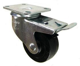 Q503001HRSWB - 3" Swivel Caster with Hard Rubber Wheel and Total Lock Brake