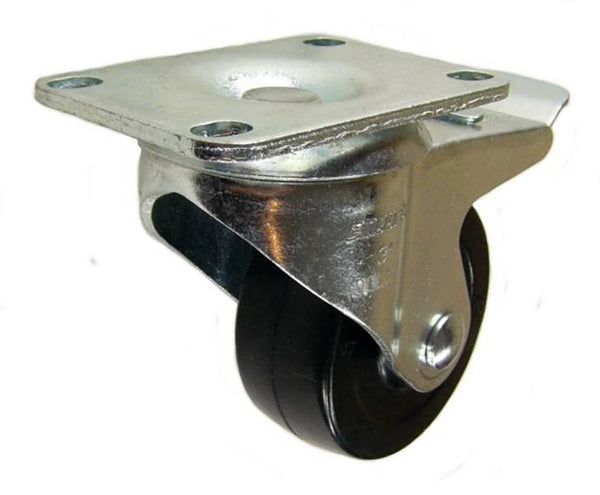 Q503001HRSWB - 3" Swivel Caster with Hard Rubber Wheel and Total Lock Brake Rear View
