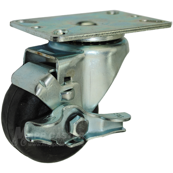 3” Bakery Rack Oven Casters, Set of 4 (All Brakes) - 350 Lbs Capacity (Each Caster)