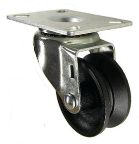 3" x 1-1/4" Semi-Steel V-Groove Wheel Swivel Caster - 350 Lbs Capacity