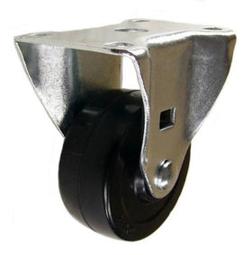 3" x 1-1/4" Soft Rubber Rigid Caster - 175 Lbs Capacity
