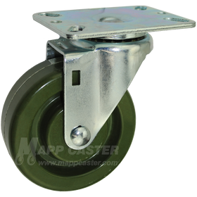 4" x 1-1/2" Green High Temp Epoxy Wheel Swivel Caster w/ Ball Bearings - 350 Lbs Capacity