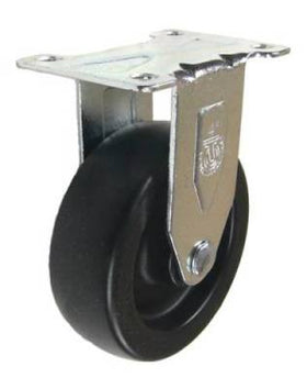4" x 1-1/4" Heavy Duty Plastic Rigid Caster - 350 Lbs Capacity