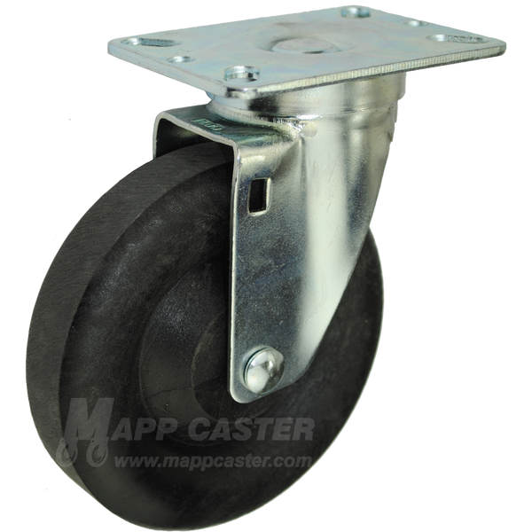 5" Bakery Rack Oven Casters, Set of 4 (Two Brakes) - 350 Lbs Capacity