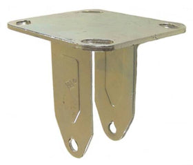 5" x 1-1/4" Rigid Caster Rig with 4" x 4-1/2" Top Plate - Part # Q5050R02YAN