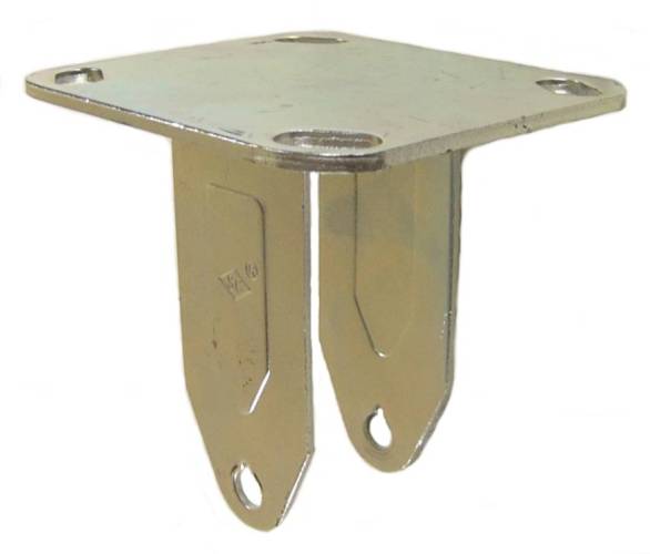 5" x 1-1/4" Rigid Caster Rig with 4" x 4-1/2" Top Plate - Part # Q5050R02YAN