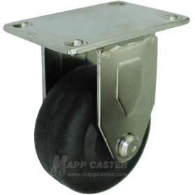 3" x 1-3/8" High Temp Nylon Stainless Steel Rigid Caster - 350 Lbs Capacity