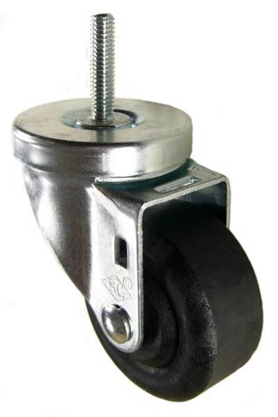 3" x 1-3/8" High Temp Nylon Wheel Swivel Caster, 3/8"-16 x 1-1/2" Threaded Stem - 350 Lbs Capacity