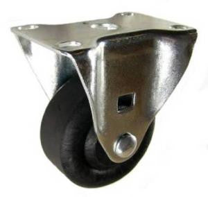 3" x 1-3/8" High Temp Nylon Wheel Rigid Caster - 350 Lbs Capacity