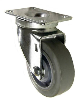 3-1/2" x 1-1/4" Thermoplastic Rubber Swivel Caster - 300 Lbs Capacity