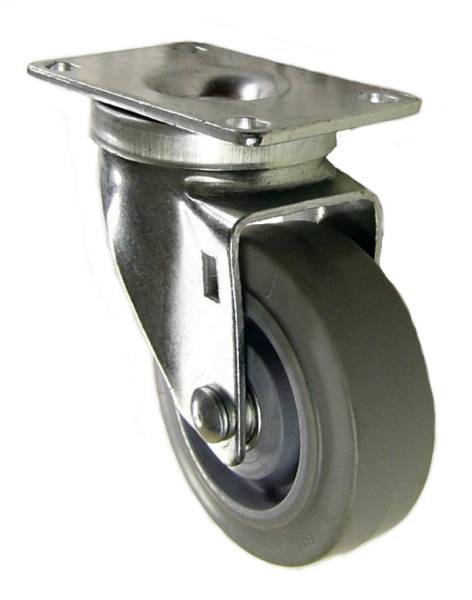 3-1/2" x 1-1/4" Thermoplastic Rubber Swivel Caster - 300 Lbs Capacity