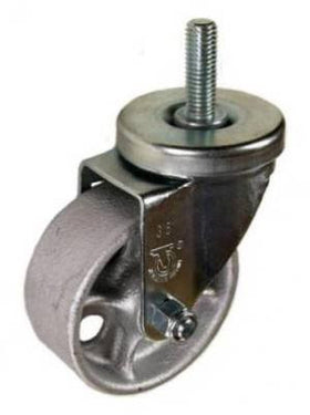 3-1/2" x 1-1/4" Semi-Steel Wheel Swivel Caster with 1/2" Threaded Stem - 350 Lbs Capacity