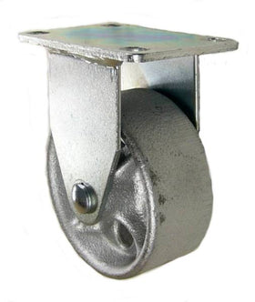 3-1/2" x 1-1/2" Steel Wheel Rigid Caster - 350 Lbs Capacity
