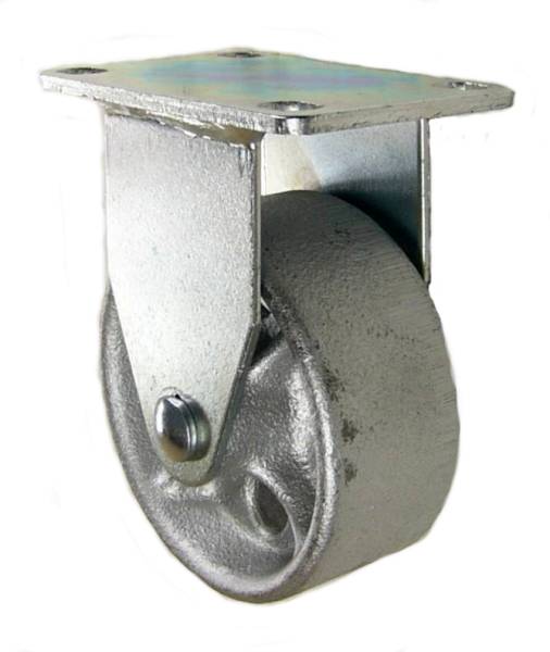 3-1/2" x 1-1/2" Steel Wheel Rigid Caster - 350 Lbs Capacity