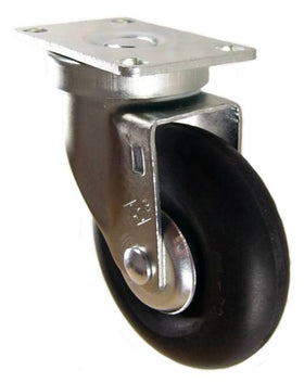 4" x 1-1/4" Neoprene Wheel Swivel Caster - 200 Lbs Capacity