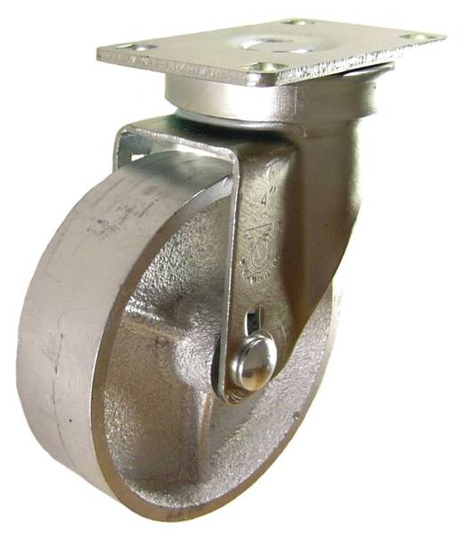 4" x 1-1/4" Steel Wheel Swivel Caster - 350 Lbs Capacity