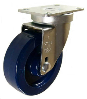 4" x 1-1/4" Solid Polyurethane Swivel Caster - 350 Lbs Capacity