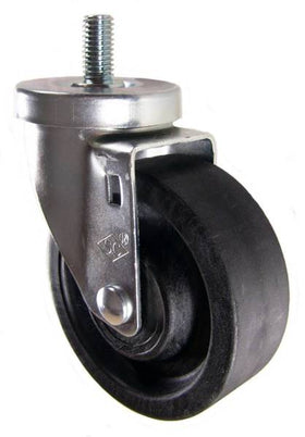 4" x 1-1/4" High Temp Wheel  Swivel Caster with 1/2" Threaded Stem - 350 Lbs Capacity