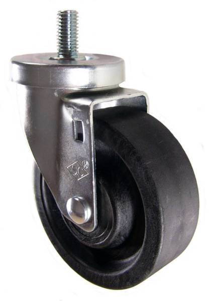 4" x 1-1/4" High Temp Wheel  Swivel Caster with 1/2" Threaded Stem - 350 Lbs Capacity