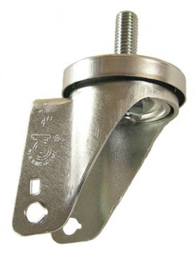 4" x 1-1/4" Swivel Caster Rig with 1/2" Threaded Stem - Part # Q504022YAN