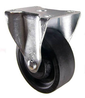 4" x 1-1/2" High Temp Nylon Wheel Rigid Caster - 350 Lbs Capacity