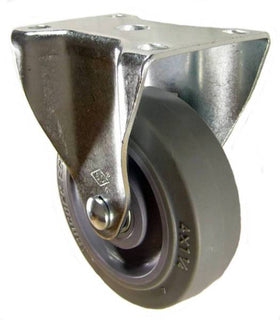 4" x 1-1/4" Thermoplastic Rubber Rigid Caster - 320 Lbs Capacity