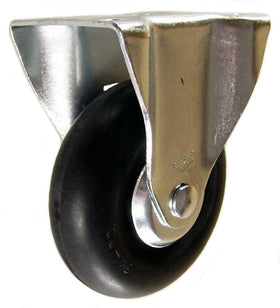 4" x 1-1/4" Neoprene Wheel Rigid Caster - 200 Lbs Capacity