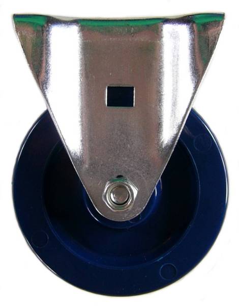 4" x 1-1/4" Solid Polyurethane Rigid Caster - 350 Lbs Capacity