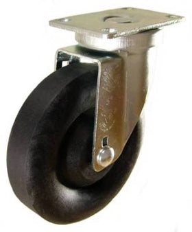 5" x 1-3/8" High Temp Nylon Wheel Swivel Caster - 350 Lbs Capacity