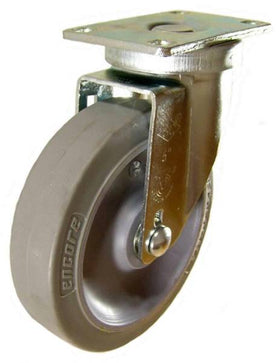 5" x 1-1/4" Thermoplastic Rubber Swivel Caster - 350Lbs Capacity