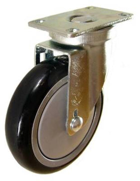5" x 1-1/4" Polyurethane Swivel Caster - 350 Lbs Capacity