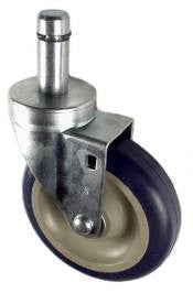 5" x 1-1/4" Polyurethane Wheel Caster with 7/8" x 2-3/16" Grip Ring Stem - 300 Lbs Capacity
